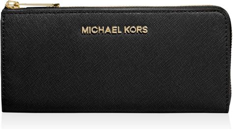 michael kors jet set medium saffiano leather slim wallet|Michael Kors saffiano wallet black.